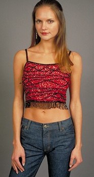 Red party top